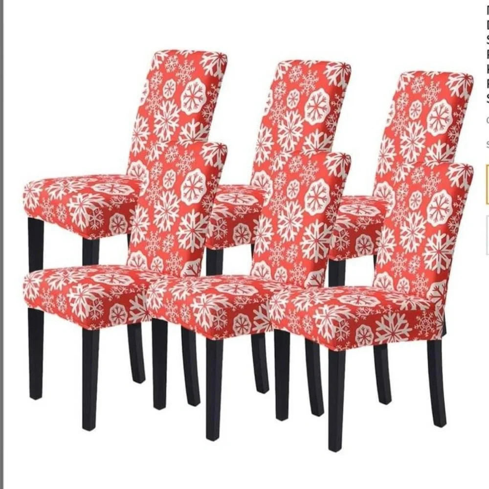 NEW (NIP)6 Piece Set Christmas Chair Covers